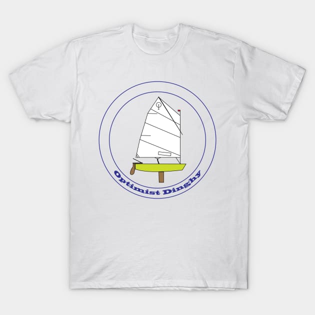 Optimist Sailing Dinghy T-Shirt by CHBB